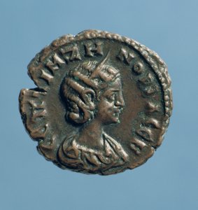 Tetrakme (forside) af Zenobia, dronning af Palmyra, præget i Alexandria ca. 274 (milliarder)